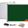 JS MART Non Magnetic Wooden Melamine Medium Whiteboards and Duster Combos