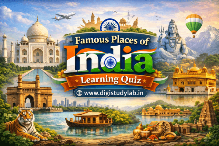 Famous Places of India — Learning Quiz Digistudylab.in