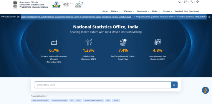 Ministry of Statistics and Programme Implementation Digistudylab.in