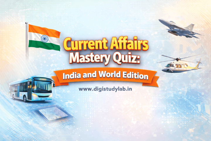 Current Affairs Mastery Quiz India and World Edition Digistudylab.in