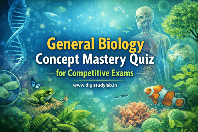 General Biology Concept Mastery Quiz for Competitive Exams Digistudylab.in